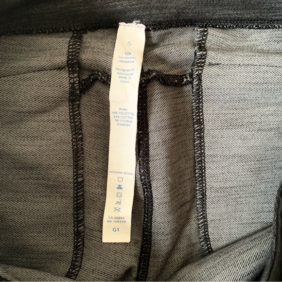 LULULEMON Athletica G1 Dark Charcoal Gray Capri Leggings Women’s Size 6 - Picture 9 of 10